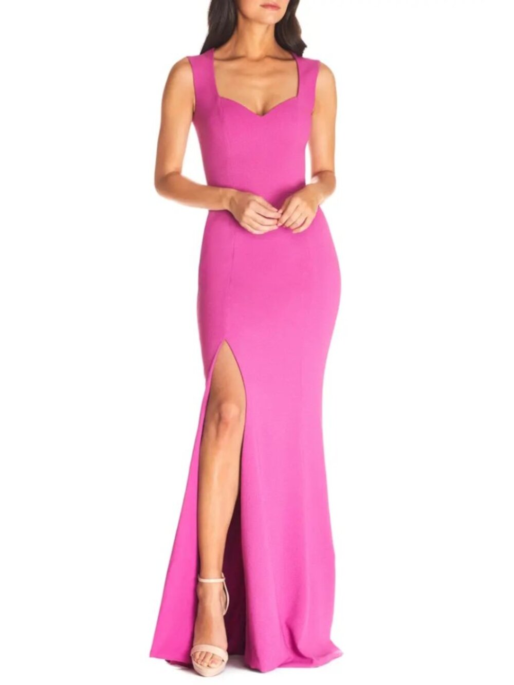 Dress The Population Monroe Side Slit Gown Hibiscus Evening Classy Gala XL NWOT